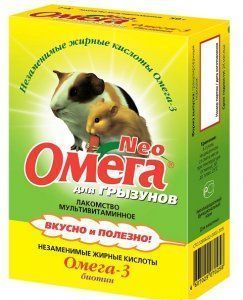 Омега Нео д/грызунов биотин, омега-3 40 таб.