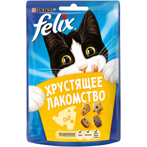 Феликс хрустящее лакомство д/кошек Сыр 60 г.
