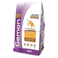 Корм для щенков Gemon Medium Puppy & Junior Джимон для средних пород курица с рисом 3 кг. сух.пакет