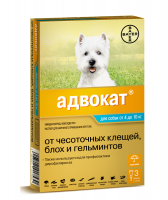 Капли Адвокат д/с 4-10кг инсектоакар. 1 пипетка