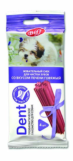 Снек жеват.DENTд/с мелких пород (печень говяжья) TitBit