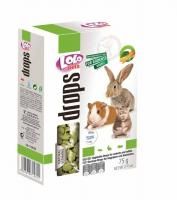 LoloPets дропсы д/грызунов 75гр овощные