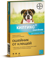Ошейник Килтикс  от блох и клещей для собак средних пород 