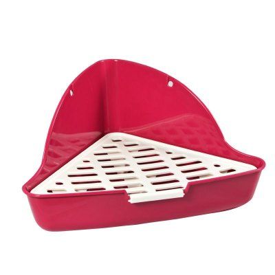 Туалет угловой д/грызунов 27х27х16