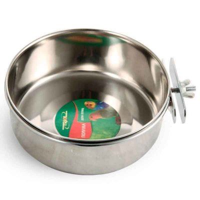 Миска металлическая Триол с держателем  0,84л 