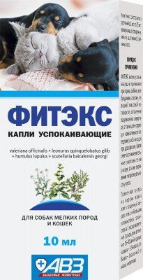 Фитэкс д/кош/соб 10мл успок.капли