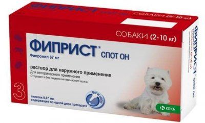 Фиприст капли д/с 2-10 кг.