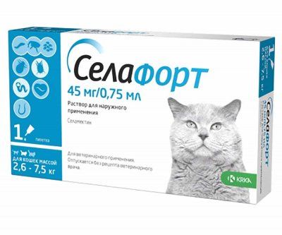 Селафорт Капли д/кошек 1 пипетка