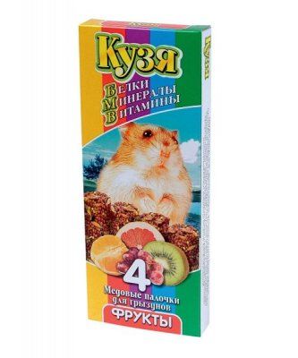 КУЗЯ палочки д/грызунов БМВ Фрукты (4 шт)