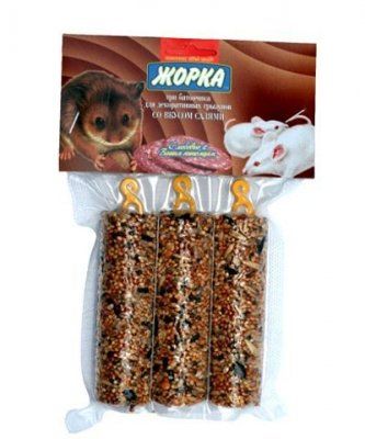 ЖОРКА медовые батончики  д/грызунов Салями(3шт) 150г