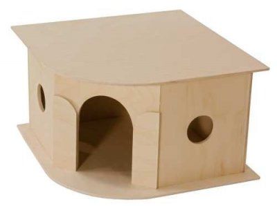 Домик д/грызунов угловой 30*30*18 см ДАРЭЛЛ