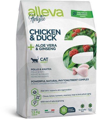 Диуса Пет Аллева Холистик д/к курица,утка,алое вера и женьшень 1,5 кг