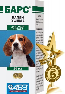 БАРС капли ушные 20мл
