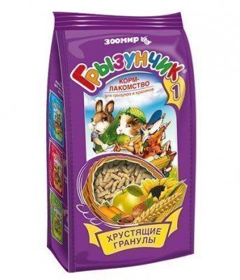 ГРЫЗУНЧИК 1 Хрустящие гранулы 150 гр (Зоомир)