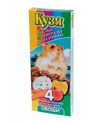 КУЗЯ палочки д/грызунов БМВ Овощи (4 шт)